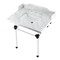 Kingston Brass 30 Carrara Marble Console Sink with Acrylic Legs, Marble WhiteOil Rubbed Bronze LMS3030MASQ5 - alternate 1